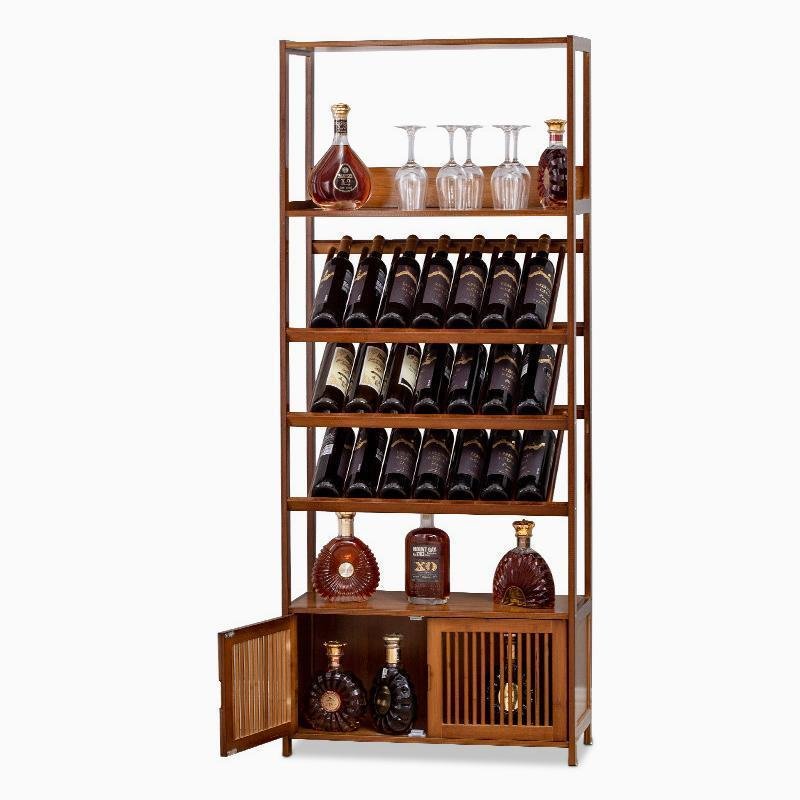Rectangular Wood Display Storage Cabinets with Multi-Layer Storage