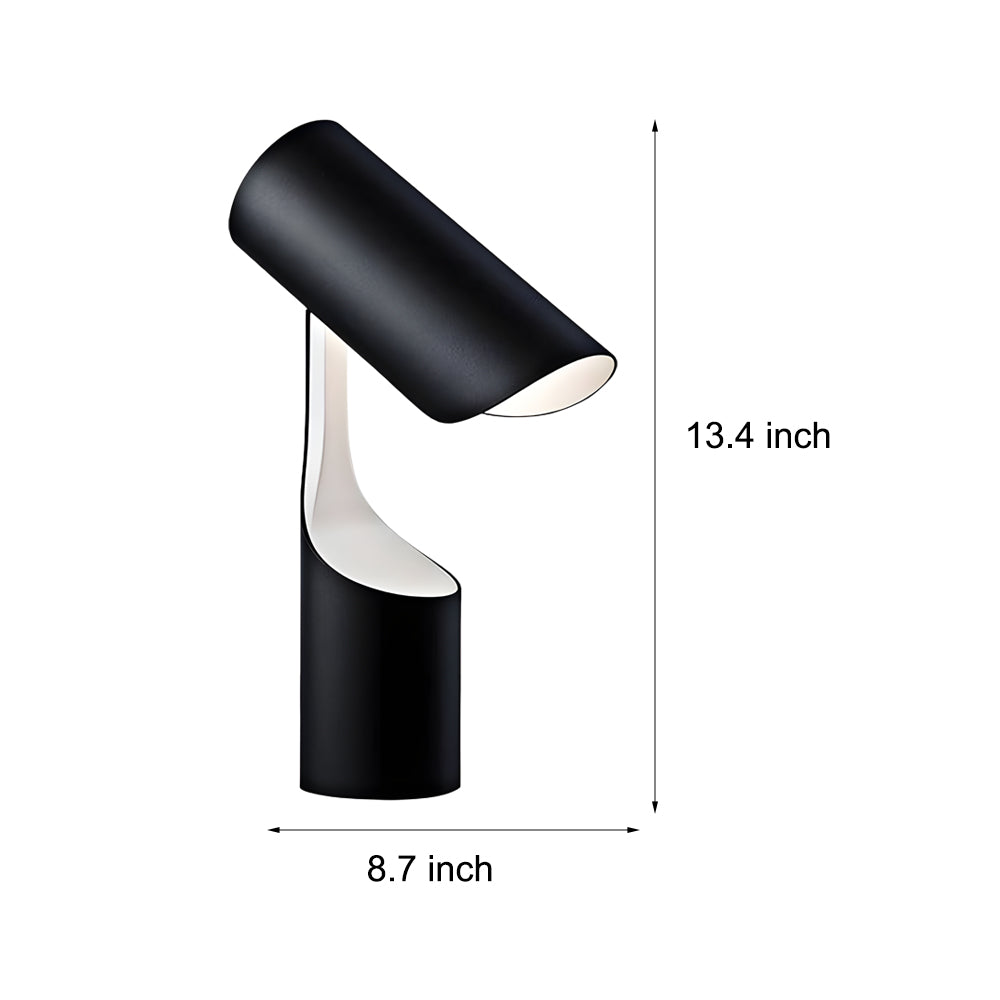 Cylindre en métal créatif prise américaine noir lampe de Table post-moderne veilleuses
