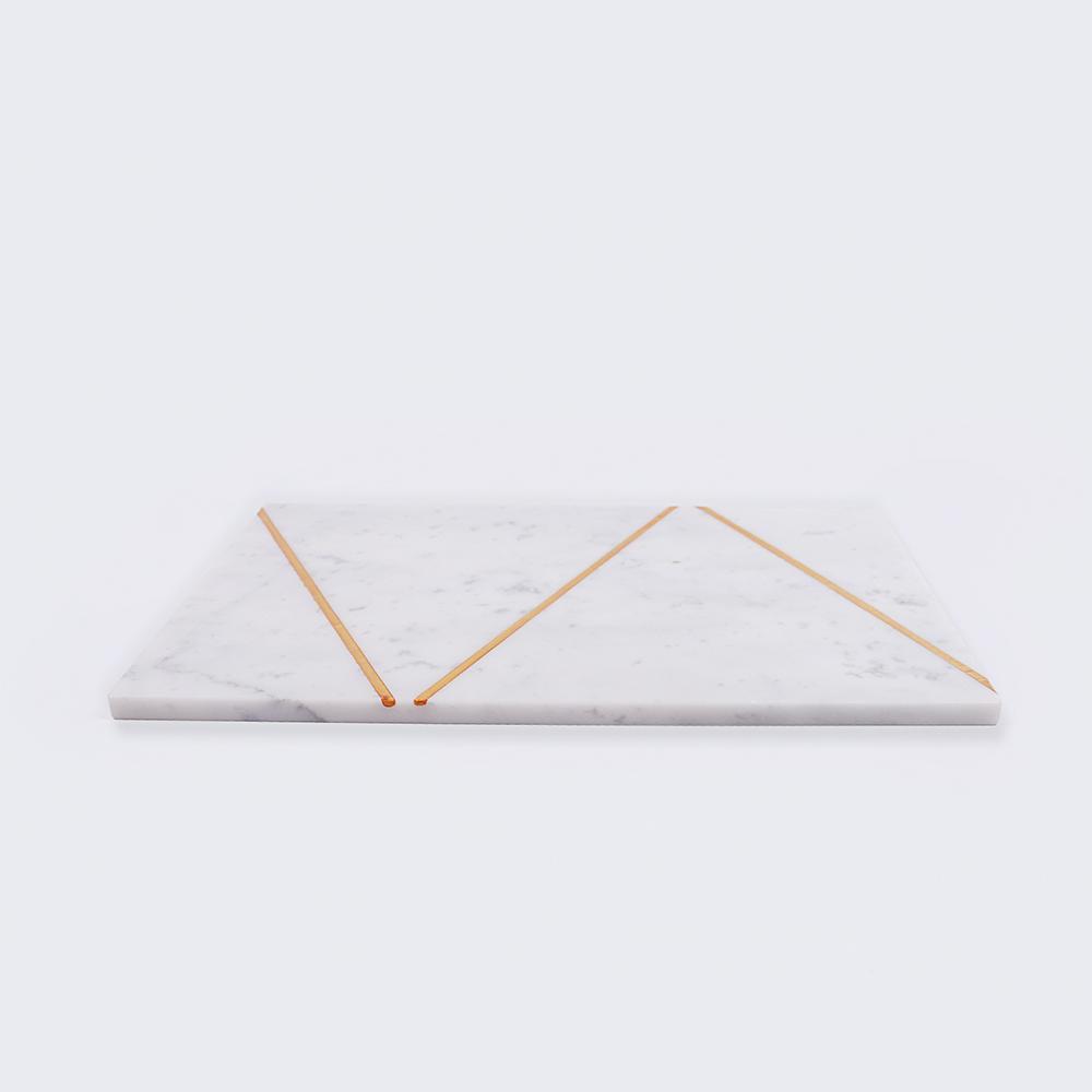 Marble White Rectangular Serving Platter Sandwich Platter Pastry Board