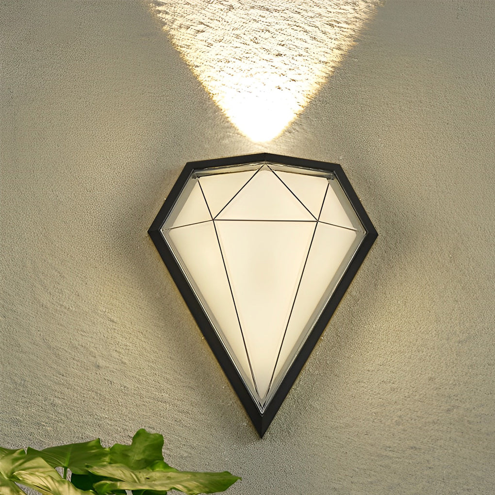 Kreative geometrische LED wasserdichte schwarze moderne Wandleuchte Außenleuchten