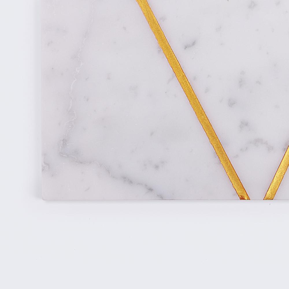 Marble White Rectangular Serving Platter Sandwich Platter Pastry Board