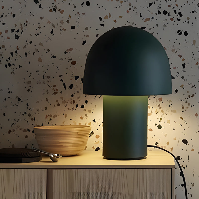 Lampe de Table nordique ronde en métal, décoration d'ambiance en forme de champignon, avec prise américaine