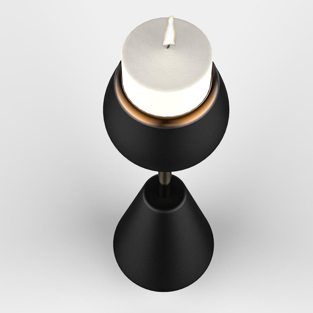 Kerzenhalter mit schwarzem Finish