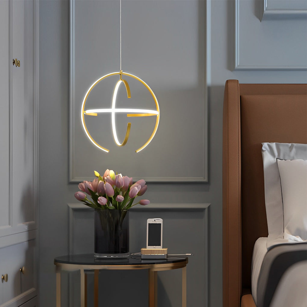 Kreative verstellbare Ring-LED-Nordic-Kronleuchter-Küchen-Pendelleuchte