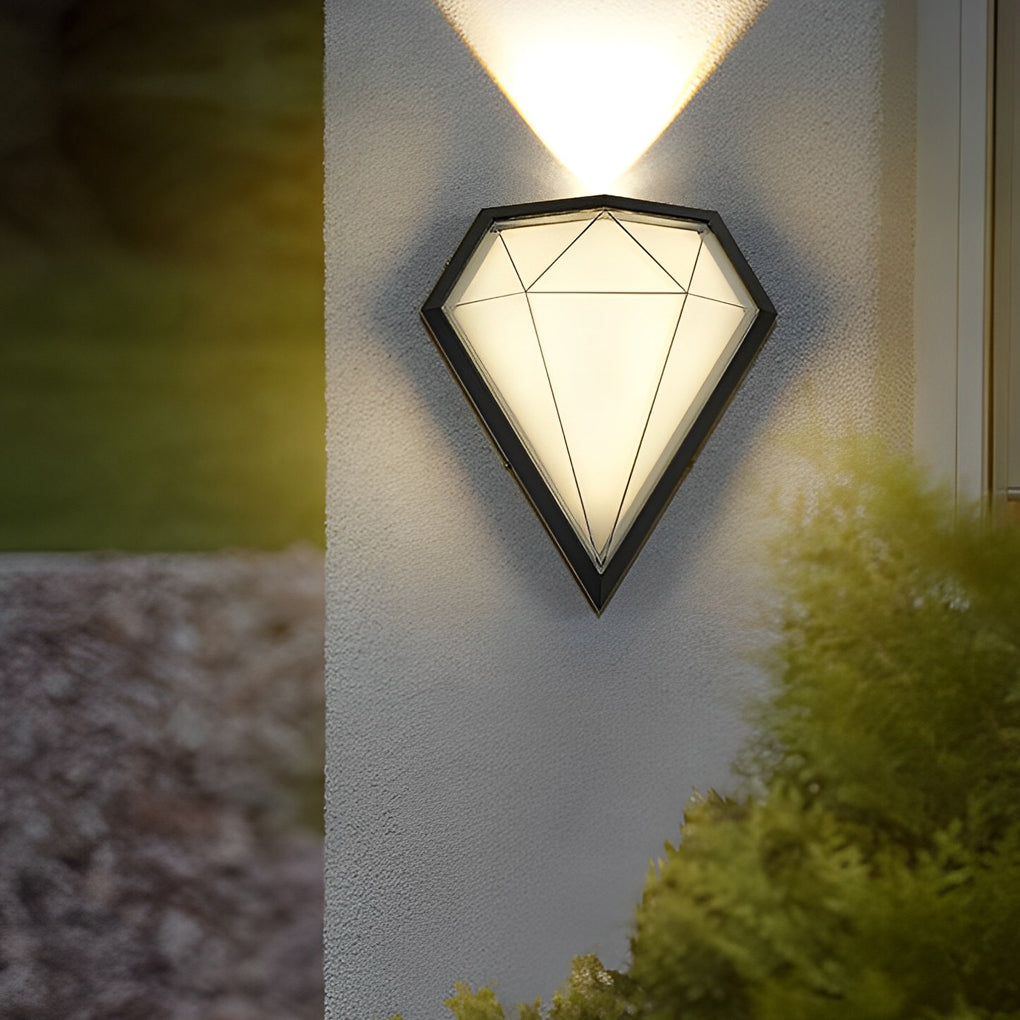 Kreative geometrische LED wasserdichte schwarze moderne Wandleuchte Außenleuchten