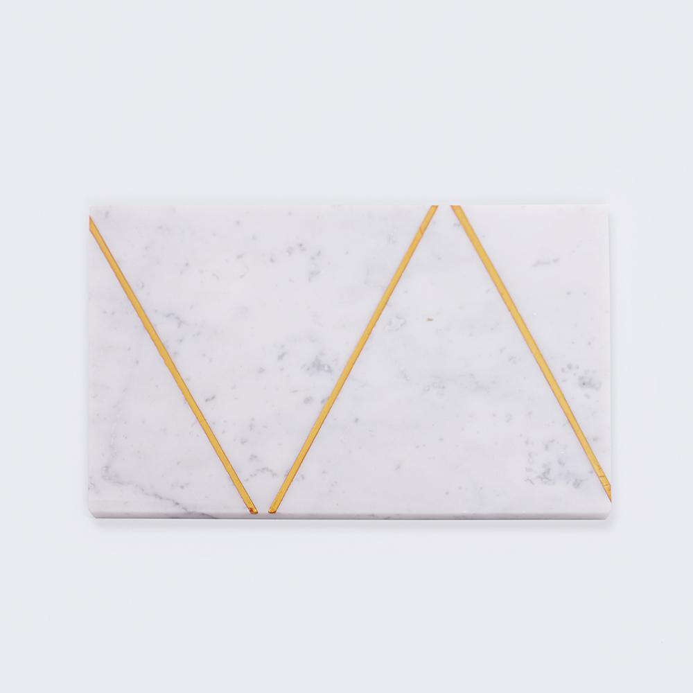 Marble White Rectangular Serving Platter Sandwich Platter Pastry Board