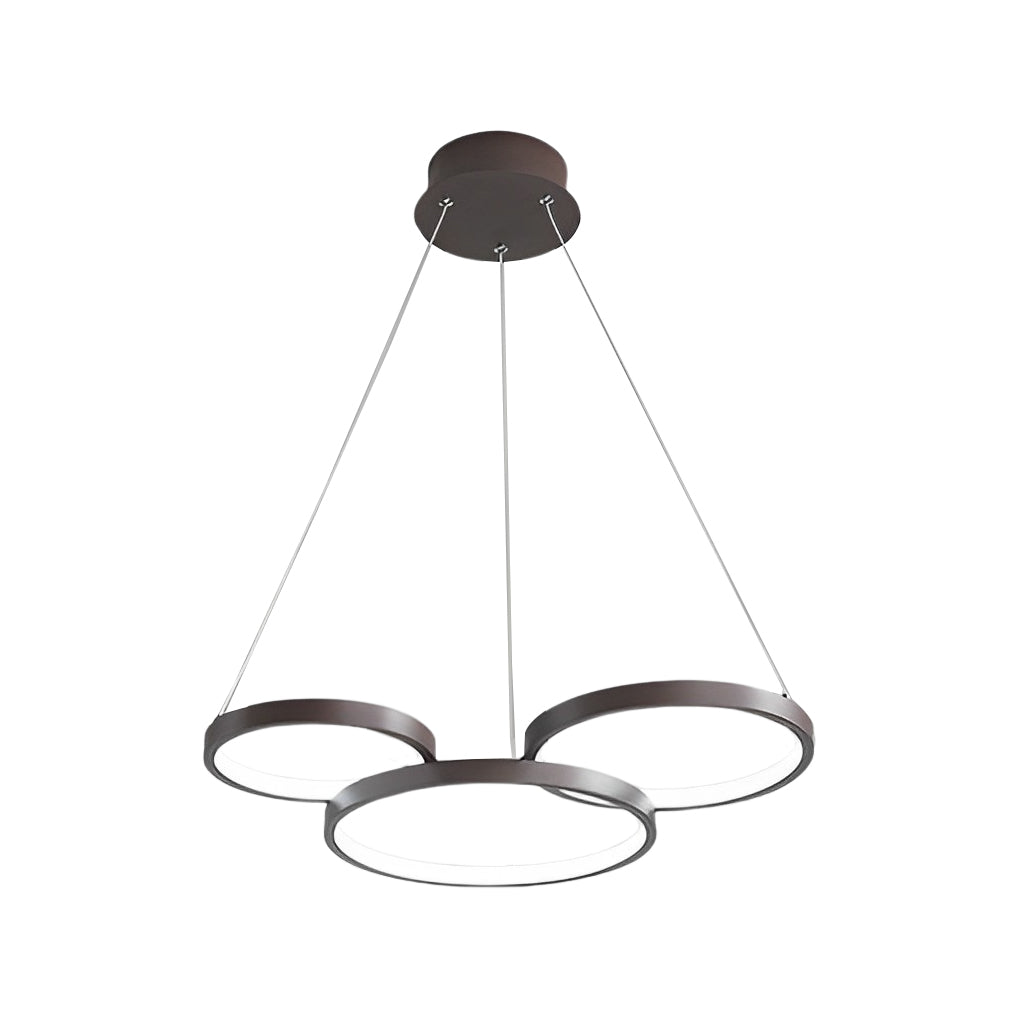 3-Ring-Kronleuchter, dimmbar, für Küche, Esszimmer, Beleuchtung, Deckenleuchten mit Fernbedienung
