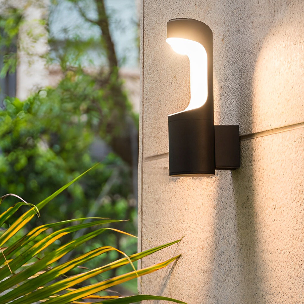 Kreative LED wasserdichte schwarze moderne Außenwandleuchte Außenleuchten