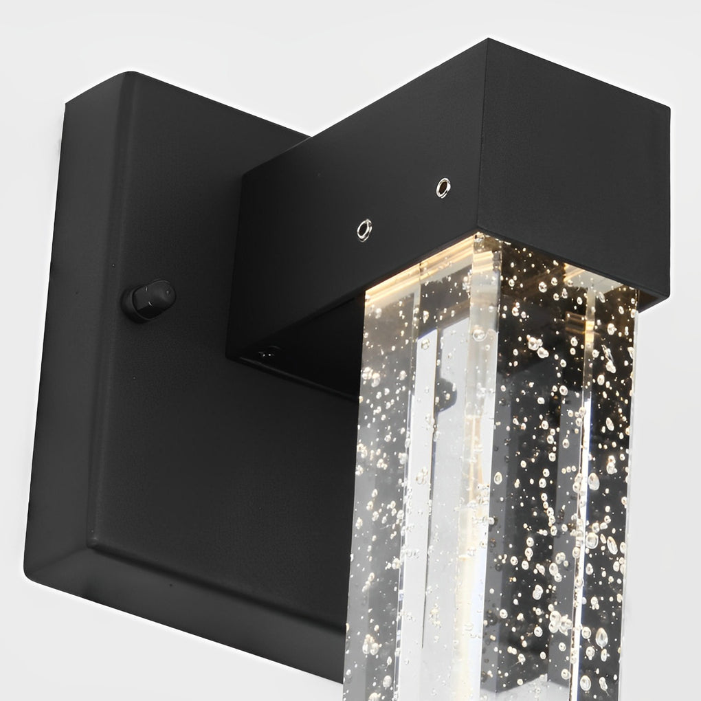 LED étanche 10W cristal noir moderne applique extérieure lumières extérieures