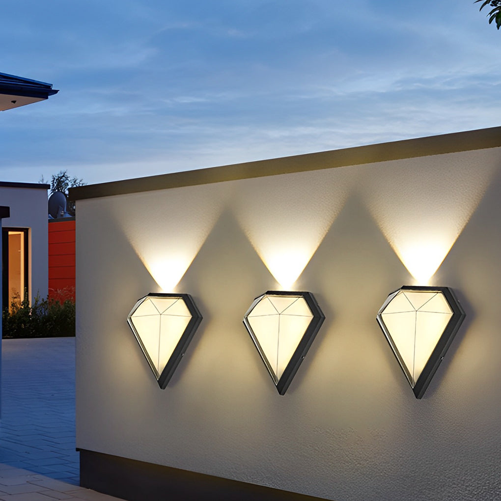 Kreative geometrische LED wasserdichte schwarze moderne Wandleuchte Außenleuchten