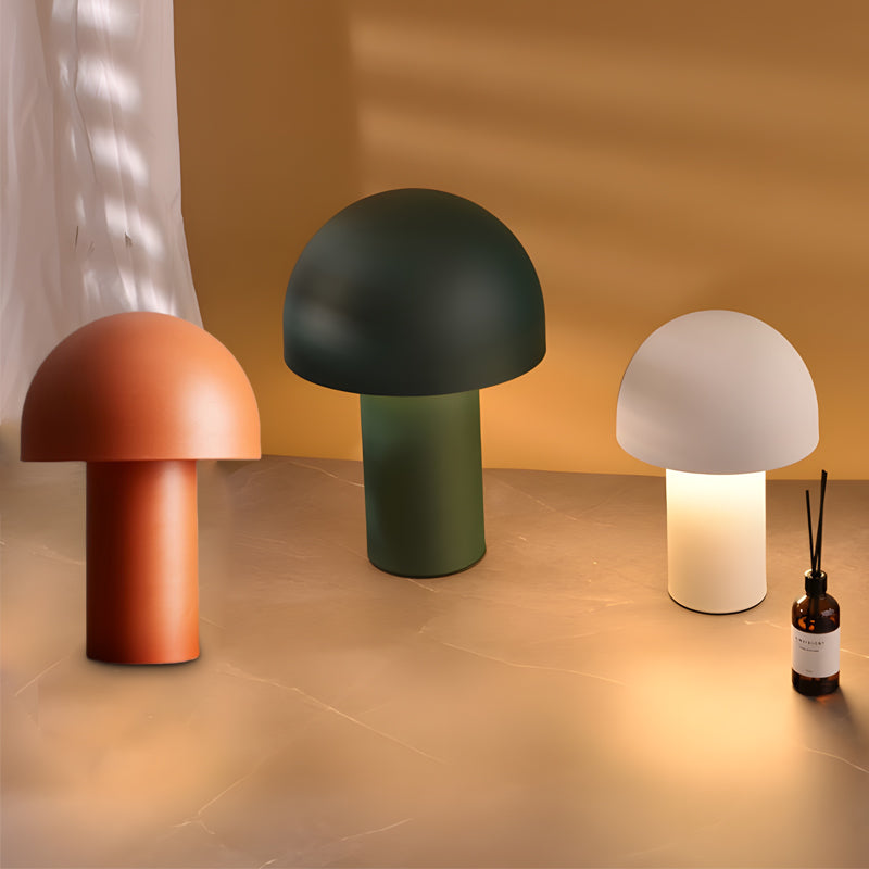 Lampe de Table nordique ronde en métal, décoration d'ambiance en forme de champignon, avec prise américaine