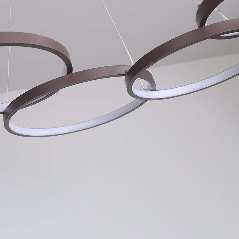 3-Ring-Kronleuchter, dimmbar, für Küche, Esszimmer, Beleuchtung, Deckenleuchten mit Fernbedienung