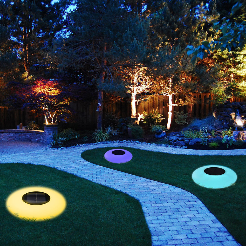 Runde bunte RGB-LED-wasserdichte, moderne Solar-Außenleuchten, Poolleuchten